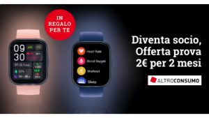 Smartwatch Amazfit GTS 4 in regalo con Altroconsumo a 2 euro