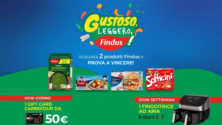 Concorso Findus 2025: vinci gift card Carrefour e friggitrici ad aria