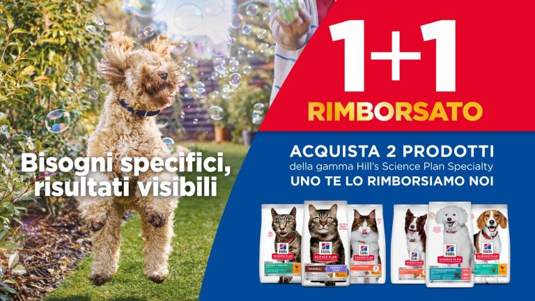 Cashback Hill's Science Plan 2025: ottieni il rimborso sul mangime per cani e gatti