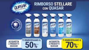 Cashback Quasar 2025: ottieni il rimborso sui prodotti per la pulizia