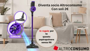 Altroconsumo: prova 2 mesi a soli 2 euro con aspirapolvere in regalo