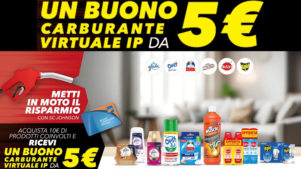 Buono carburante in regalo 2025 con la promozione SC Johnson