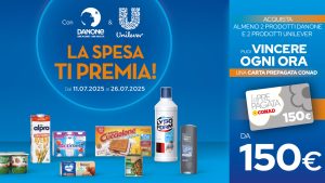 Concorso Conad 2025: vinci ogni ora un buono spesa da 150€ con Danone e Unilever