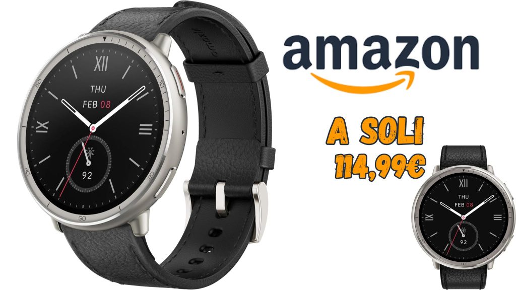 Amazfit Active 2 Premium in offerta su Amazon: smartwatch elegante e completo