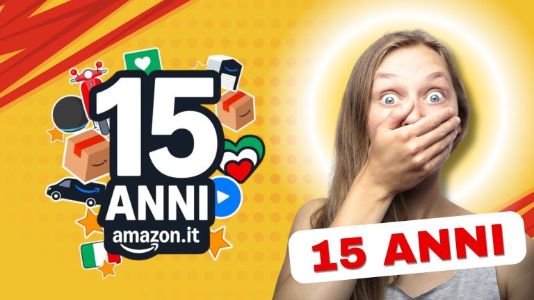 15 anni di Amazon Italia: offerte esclusive con 15€ di sconto e gift card da 500€