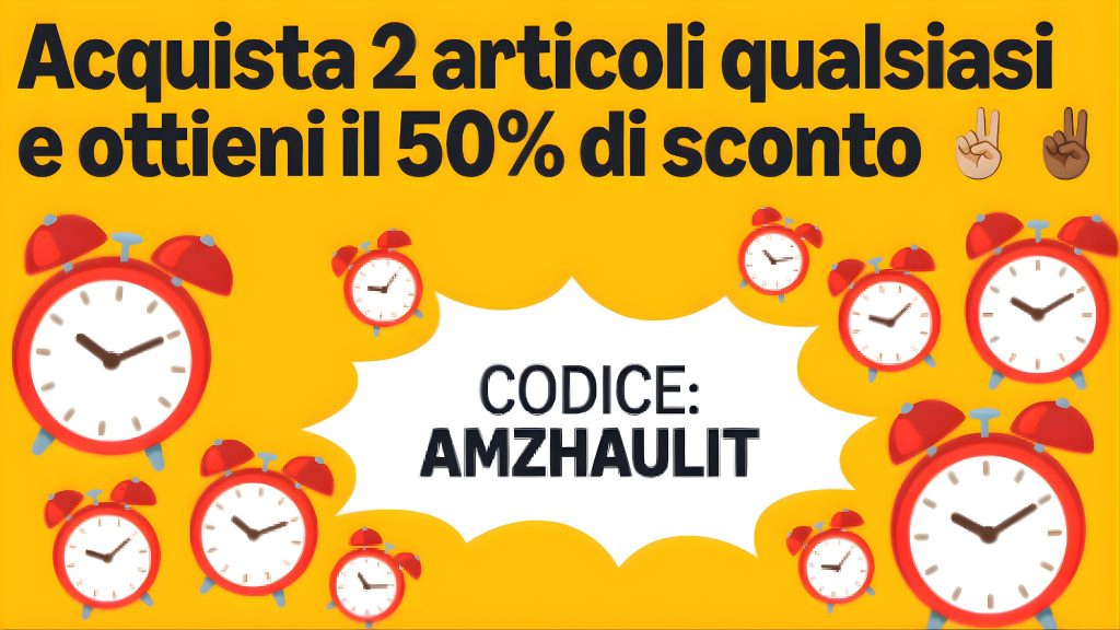Amazon Haul: promo 2×1 con il 50% di sconto sul secondo articolo fino al 31 ottobre