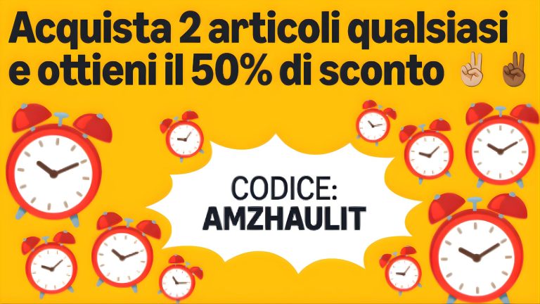 Amazon Haul: promo 2×1 con il 50% di sconto sul secondo articolo fino al 31 ottobre