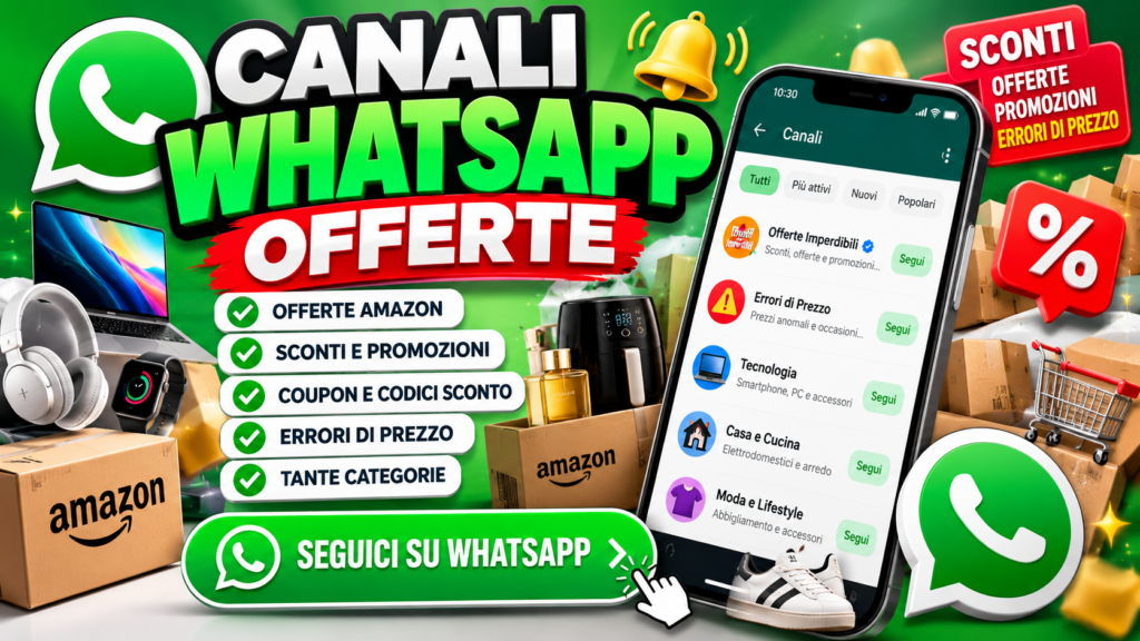 Canali WhatsApp offerte per trovare sconti, promozioni e offerte online