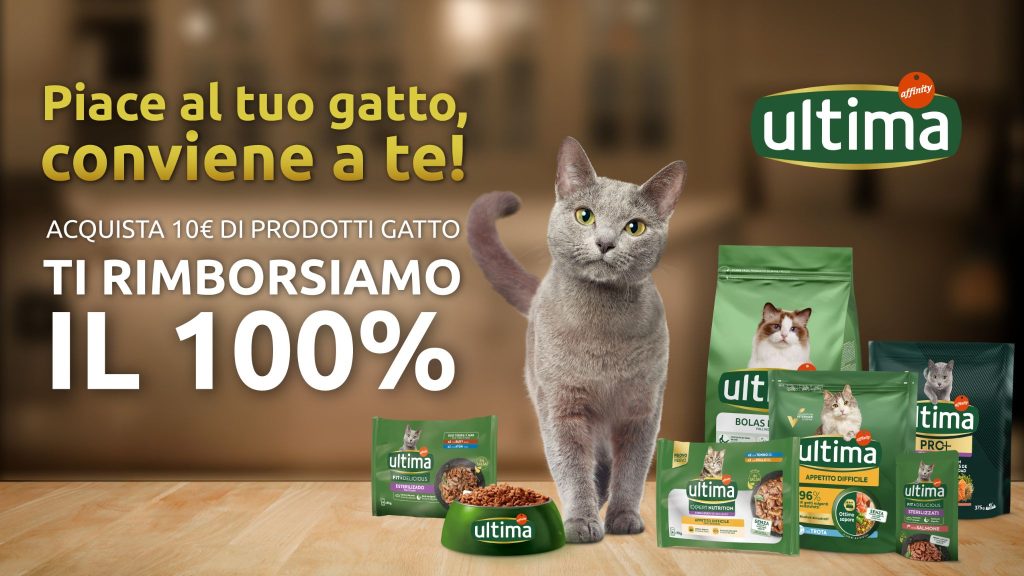 Cashback Ultima rimborso completo mangime per gatti promozione