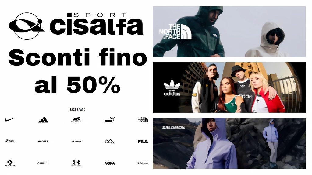 Sconti fino al 50% su abbigliamento e attrezzature sportive con la Mid Season Sale di Cisalfa