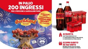 Concorso Coca-Cola 2025: vinci biglietti per Gardaland e soggiorni al Gardaland Adventure Hotel