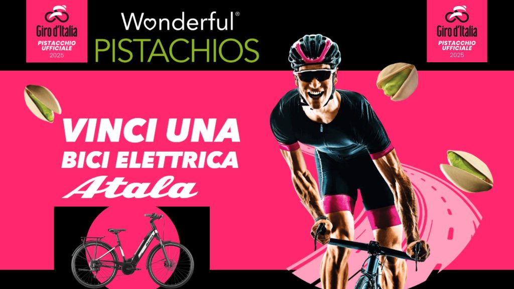 Concorso Wonderful Pistachios x Giro d’Italia 2025: vinci una bici elettrica Atala