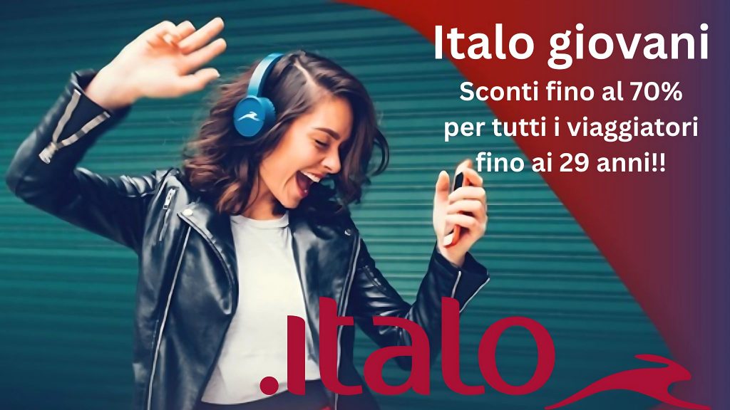 Italo Giovani 2025: sconti fino al -70% per giovani sotto i 30 anni