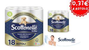 Offerta Amazon Scottonelle: 18 rotoli di carta igienica a 6,69 euro