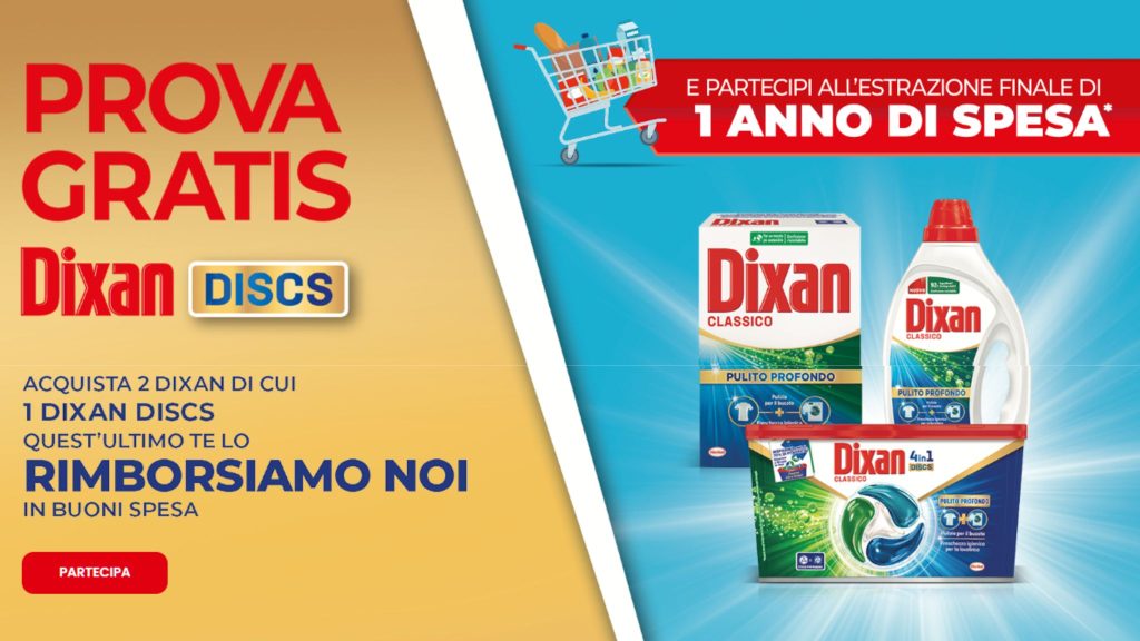 Promozione Prova Gratis Dixan 2025: ottieni il rimborso completo sul detersivo