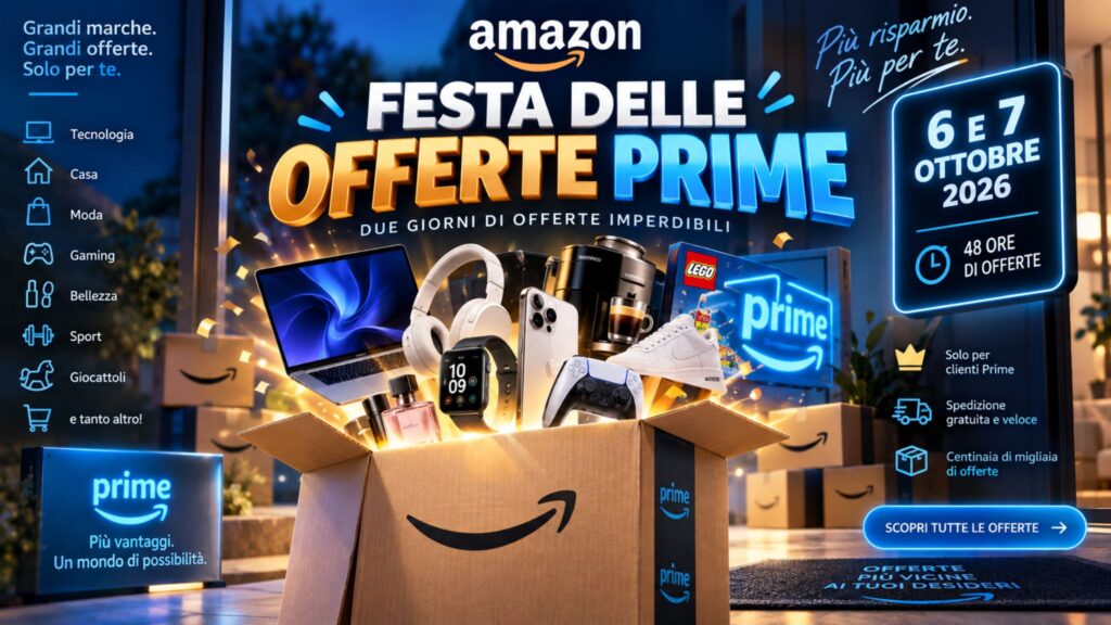 Festa delle Offerte Prime 2026: offerte Amazon del 6 e 7 ottobre